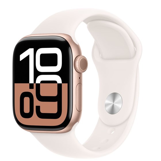 Apple Watch S10 GPS 42mm Rose Gold Alu Case with Light Blush Sport Band - S/M