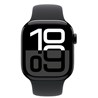 Apple Watch S10 GPS 42mm Jet Black Alu Case with Black Sport Band - S/M