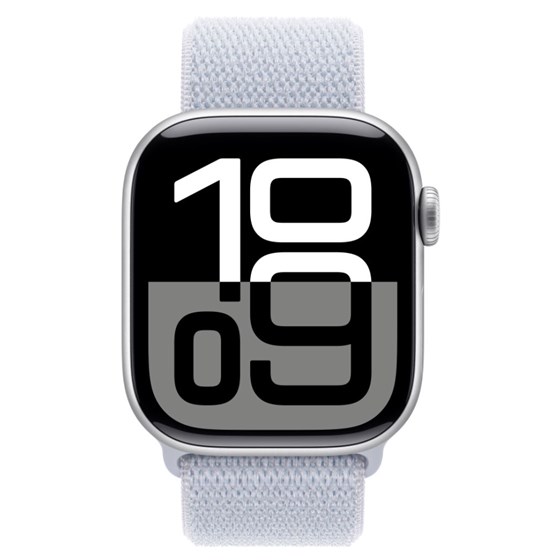 Apple Watch S10 GPS 42mm Silver Alu Case with Blue Cloud Sport Loop