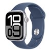 Apple Watch S10 GPS 42mm Silver Alu Case with Denim Sport Band - M/L