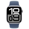 Apple Watch S10 GPS 42mm Silver Alu Case with Denim Sport Band - M/L