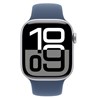 Apple Watch S10 GPS 42mm Silver Alu Case with Denim Sport Band - S/M