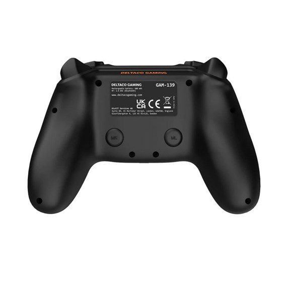Gamepad DELTACO GAMING Playstation 4/PC/Android/iOS Controller, Bluetooth, Black