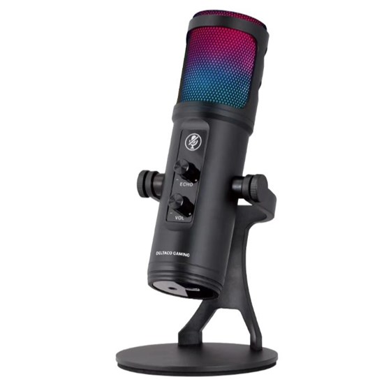 Mikrofon DELTACO GAMING RGB Streaming Microphone, Black