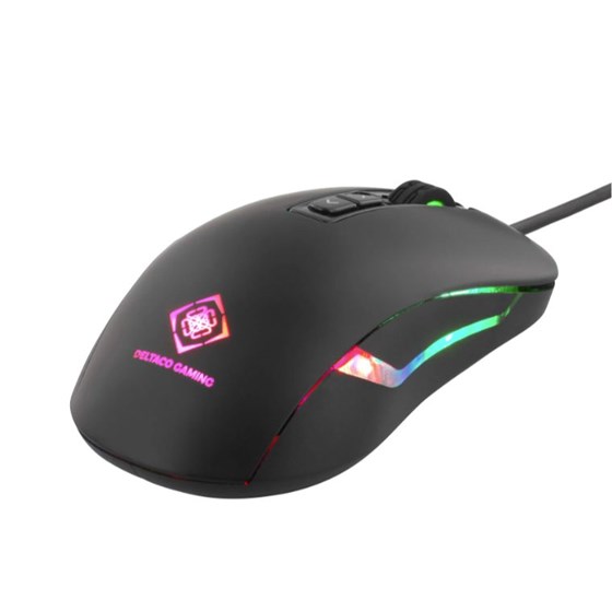 Miš DELTACO GAMING DM110 Optical gaming mouse, 7 buttons, breathing LEDs, USB, black