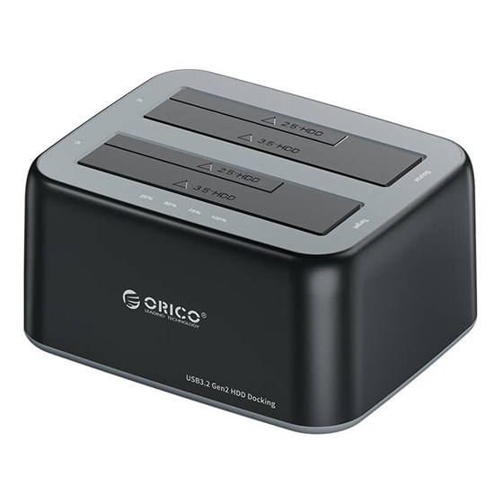 Orico Docking station za HDD/SSD 2×2.5"/3.5", USB3.2 Gen2 Type C, (Orico-6829C3-V1-EU-BK-BPIP)