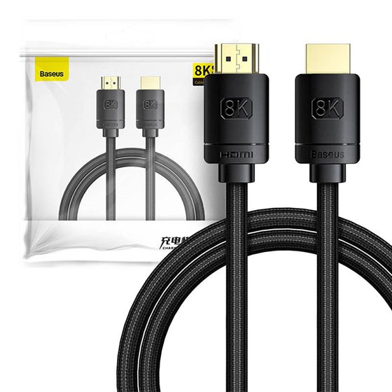 Kabel HDMI - HDMI 2.1 Baseus HD Series 8K 60Hz 3D HDR 48Gbps, 1m
