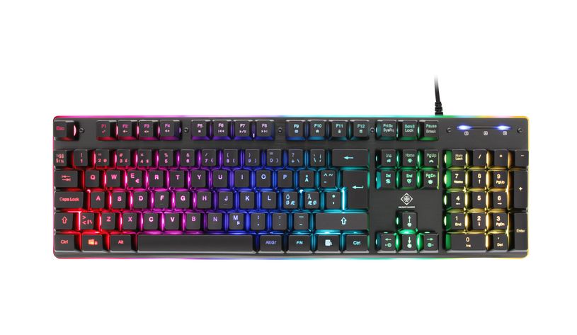 Tipkovnica DELTACO GAMING DK220 Membrane RGB Gaming Keyboard, 25-anti-ghosting keys, black