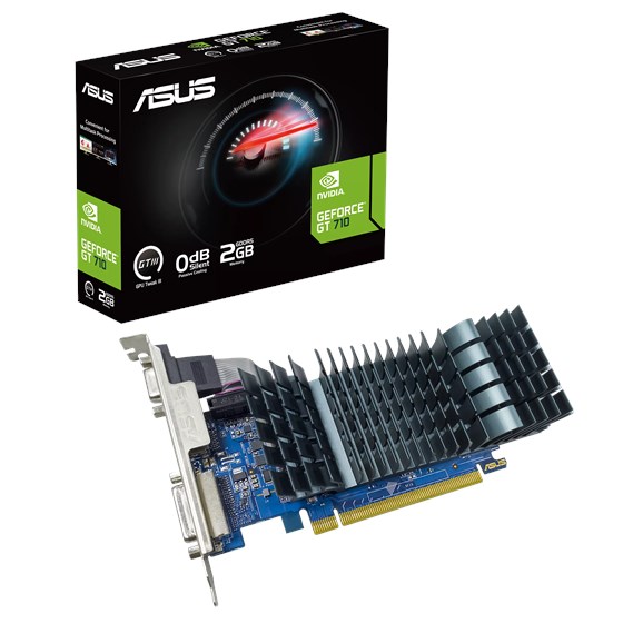 Grafička kartica ASUS, nVidia GeForce GT710, 2GB GDDR5, 1x DVI-D, 1x HDMI, 1x VGA