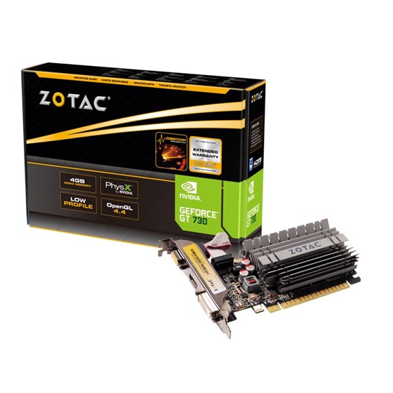 Grafička kartica Zotac, nVidia GeForce GT 730 4GB DDR3, 1x VGA, 1x DVI-D, 1x HDMI