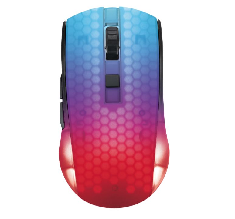 Miš DELTACO GAMING DM320 Wireless Semi-Transparent RGB Lightweight mouse, Black