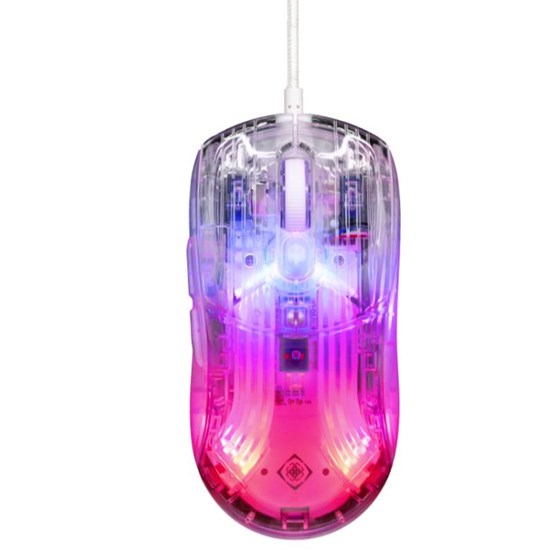 Miš DELTACO GAMING DM330, RGB Gaming Mouse, Transparent