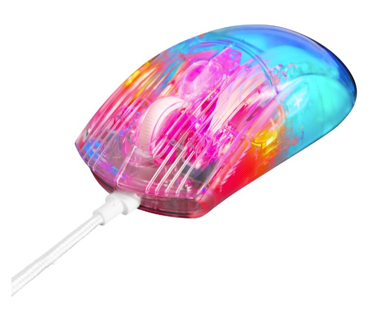 Miš DELTACO GAMING DM330, RGB Gaming Mouse, Transparent