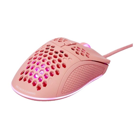 Miš DELTACO GAMING PM75 Ultralight Gaming Mouse, RGB, Pink