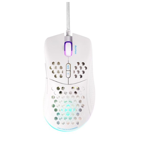 Miš DELTACO GAMING WM75 Ultralight Gaming Mouse, RGB, white