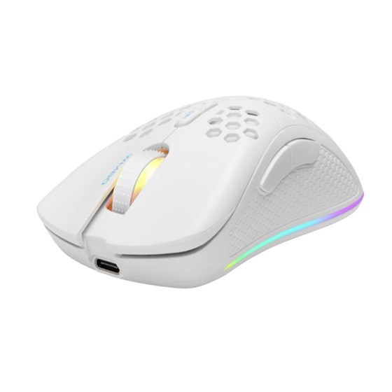 Miš DELTACO GAMING WM80 Wireless lightweight RGB gaming mouse, white