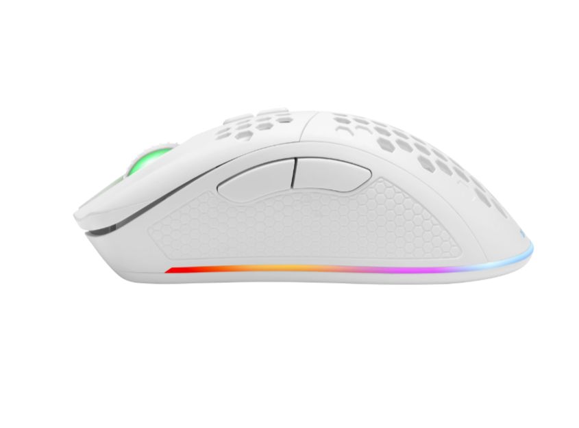 Miš DELTACO GAMING WM80 Wireless lightweight RGB gaming mouse, white