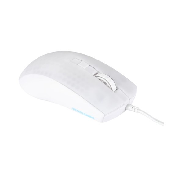 Miš DELTACO GAMING WM87 Semi-Transparent RGB Ultralight Gaming Mouse, White
