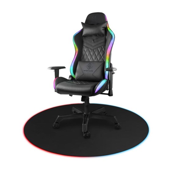Podloga za stolicu DELTACO GAMING DFP430 RGB Floorpad, 110x110cm, black