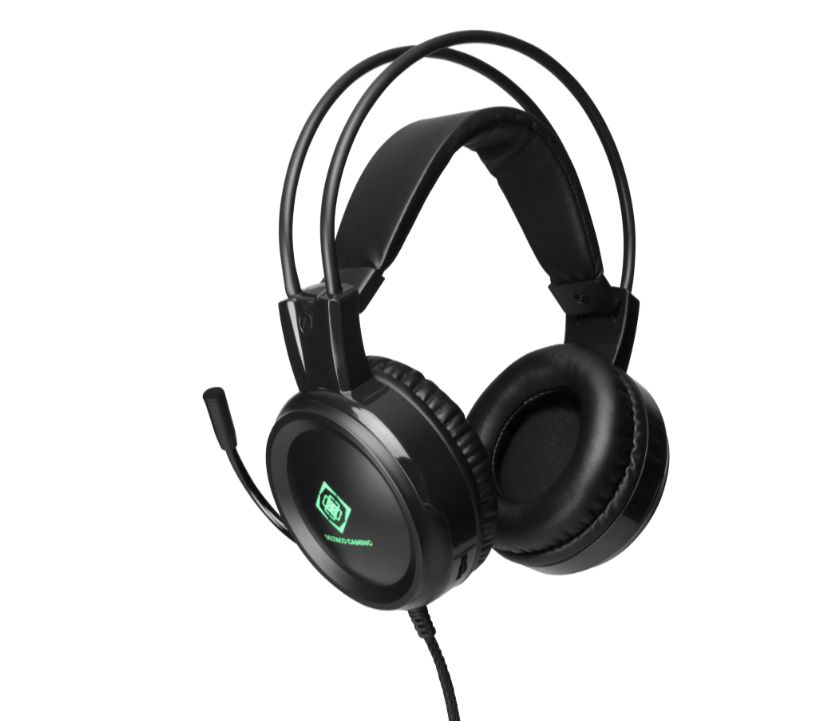 Slušalice DELTACO GAMING DH110 Stereo Gaming Headset, 50mm drivers, LED, flexible microphone, black
