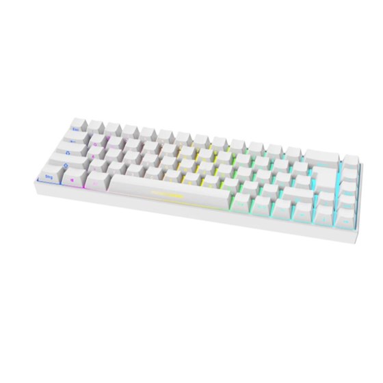 Tipkovnica DELTACO GAMING WK95R Wireless 65% keyboard, White/RGB