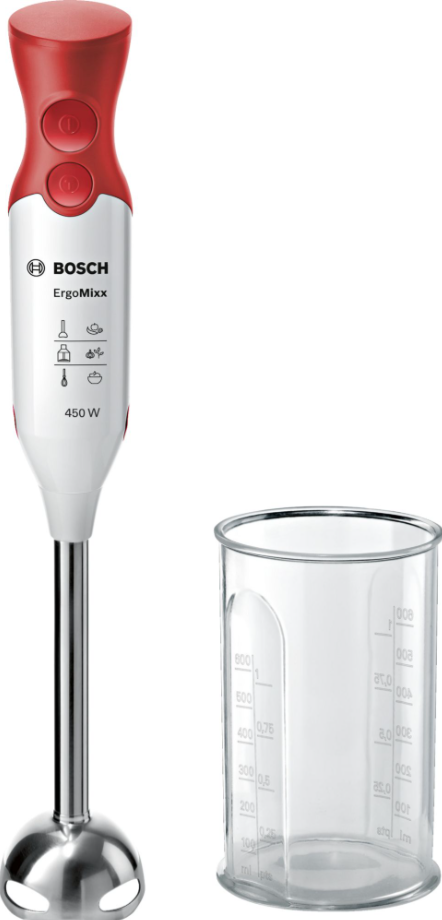 Bosch MSM64110, Štapni mikser, ErgoMixx, 450 W, Bijela, Crvena