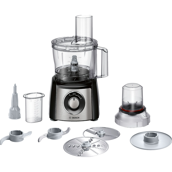Bosch MCM3401M, Multipraktik MultiTalent 3, 800 W, Crna, Brušeni nehrđajući čelik