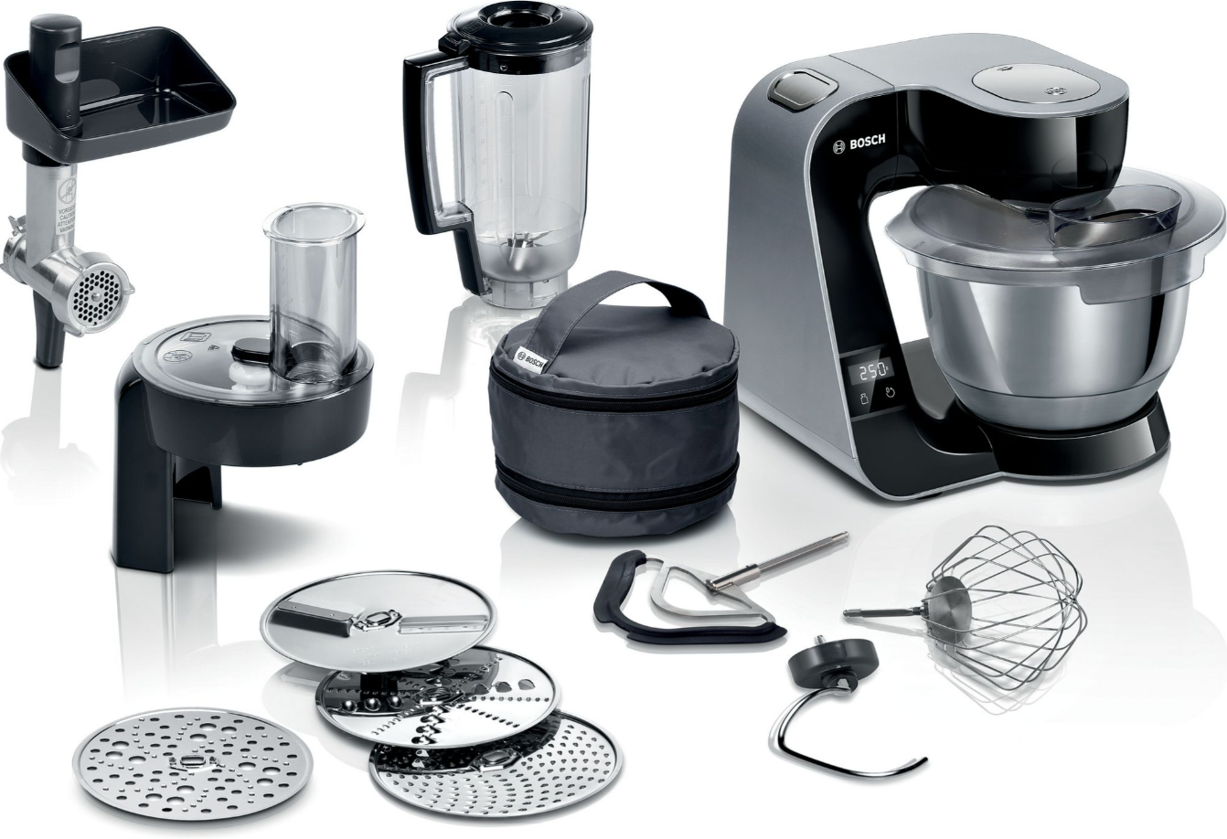 Bosch MUM5XC4E, Kuhinjski robot s vagom, MUM 5, 1000 W, Crna, Tamno srebrna
