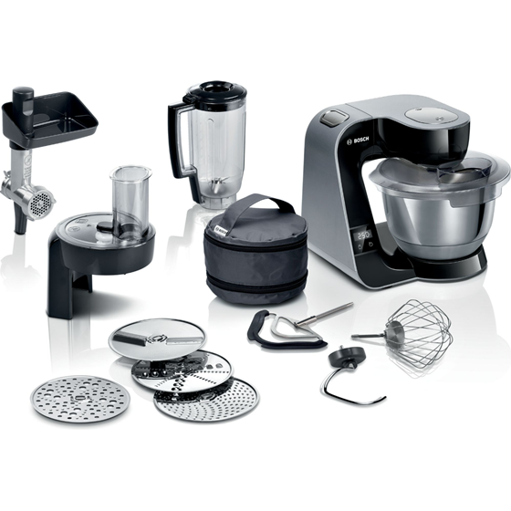 Bosch MUM5XC4E, Kuhinjski robot s vagom, MUM 5, 1000 W, Crna, Tamno srebrna