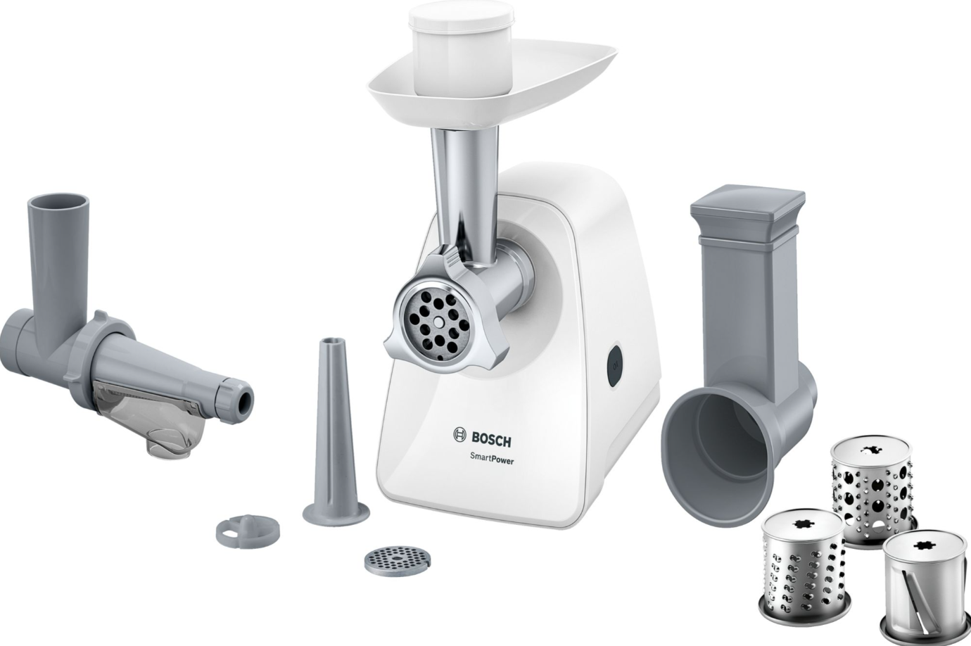Bosch MFW2517W, Uređaj za mljevenje hrane, SmartPower, 1500 W, Bijela, Bijela
