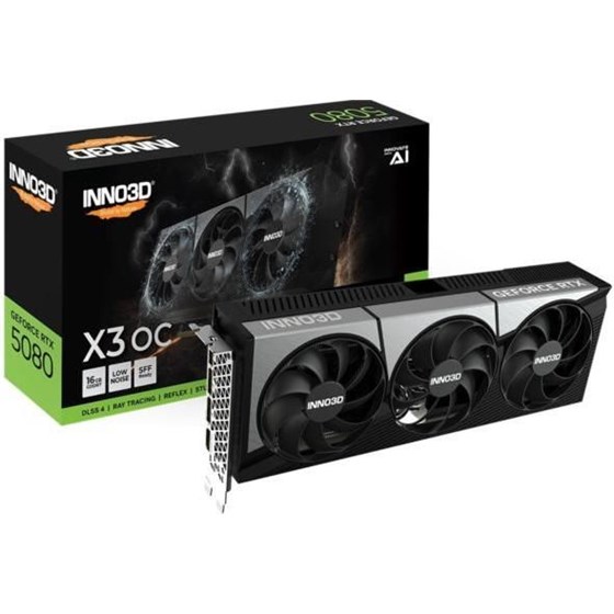 Grafička kartica Inno3D, nVidia GeForce RTX 5080 X3 OC, 16GB GDDR7,  1x HDMI, 3x DisplayPort 