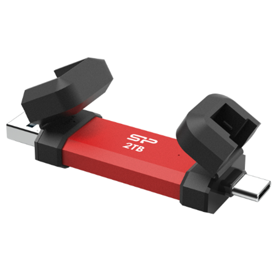 Memorija USB Stick, 1TB 3.2 Gen2 Type-C+ USB-A, Silicon Power DS72, crna