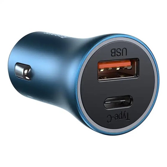 Auto punjač za Baseus Golden Contactor Pro, USB A + USB C, QC + PD 40W, CCJD-03