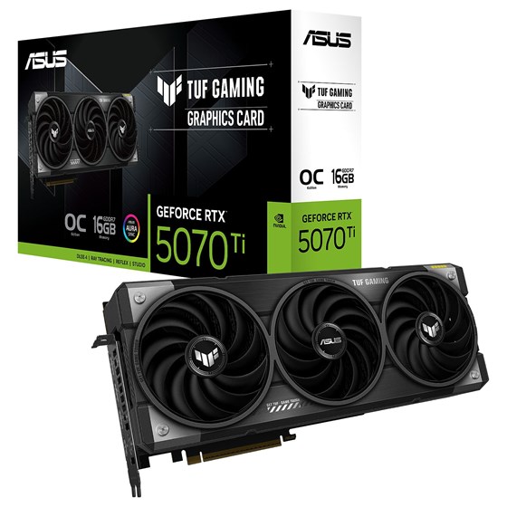 Grafička kartica ASUS, nVidia GeForce TUF Gaming  RTX 5070 Ti OC Edition, 16GB GDDR7, 2x HDMi, 3x DisplayPort, TUF-RTX5070TI-O16G-GAMING