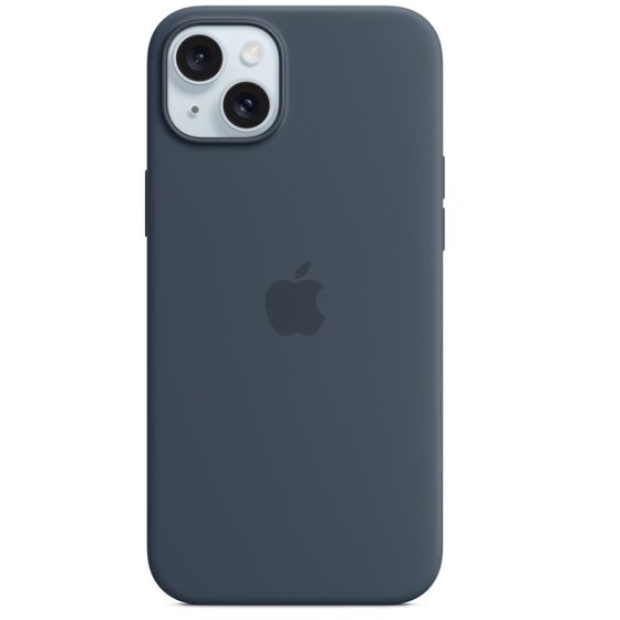 Apple iPhone 15 Plus Silicone Case w MagSafe - Storm Blue, mt123zm/a