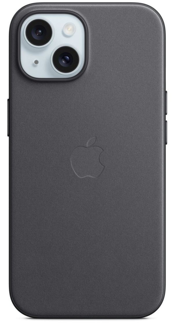 Apple iPhone 15 FineWoven Case w MagSafe - Black, mt393zm/a
