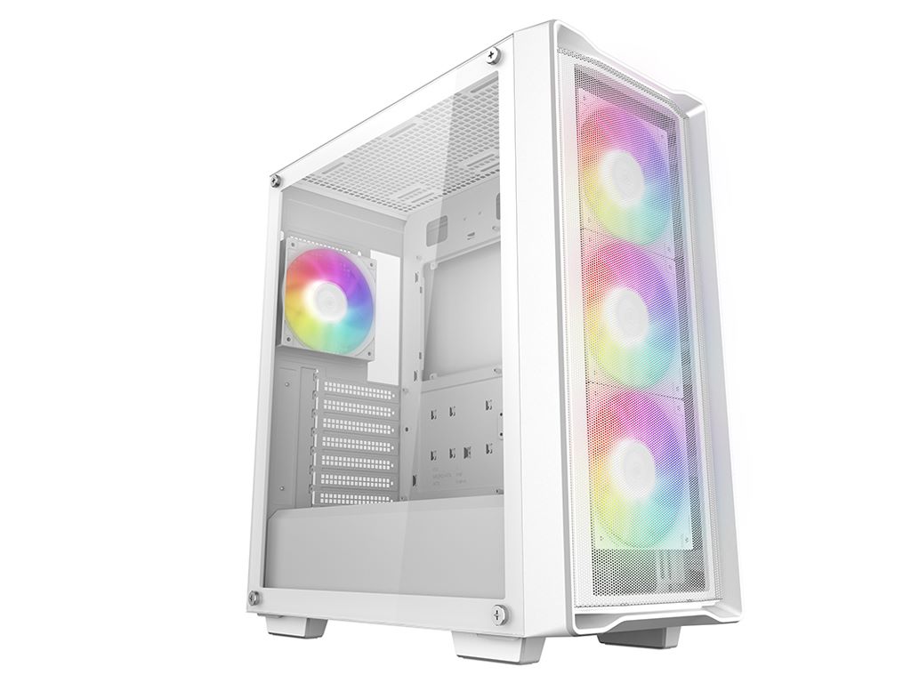 Kućište DeepCool CC560 MESH V2 WH, ATX, Midi-Tower, ARGB, Tempered Glass, White, R-CC560-WHAMA4-G-2