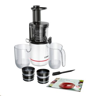 Bosch MESM500W, Sokovnik za hladno prešanje, VitaExtract, 150 W, Bijela, Crna