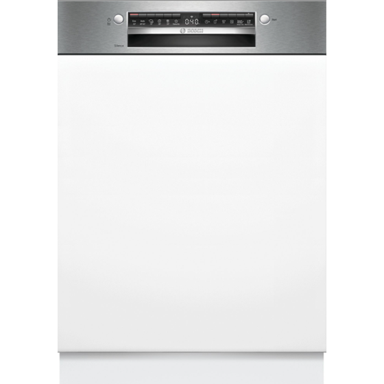 Bosch SMI4HTS00E, Ugradbena perilica posuđa s vidljivim tipkama, 60 cm, Brušeni čelik