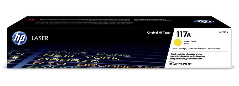 Toner HP Color LaserJet 117A Yellow P/N: W2072A
