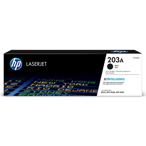 Toner HP Color LaserJet 203A Black P/N: CF540A 