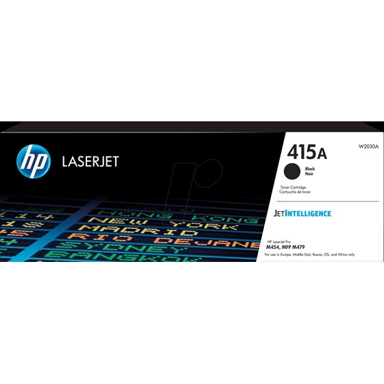 Toner HP Color LaserJet 415A Black P/N: W2030A 