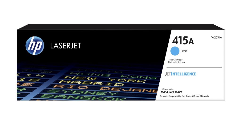 Toner HP Color LaserJet 415A Cyan P/N: W2031A