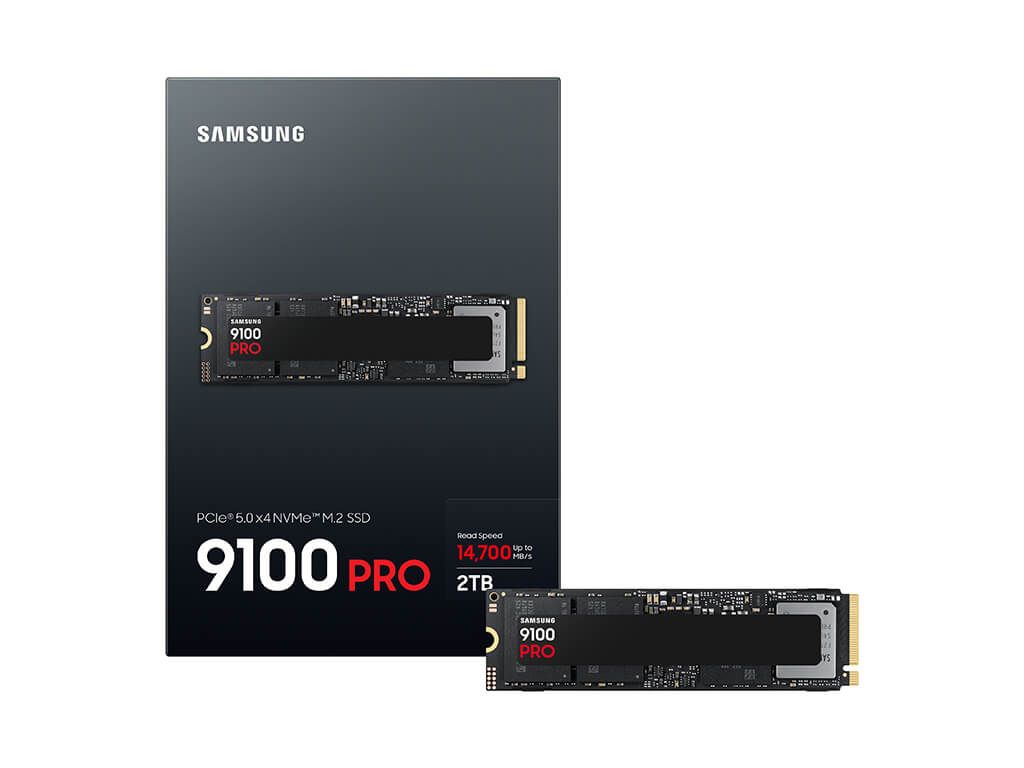 SSD 2TB Samsung 9100 PRO, M.2 NVMe, PCIe Gen5x4, 14,700/13,400 MB/s, MZ-VAP2T0BW