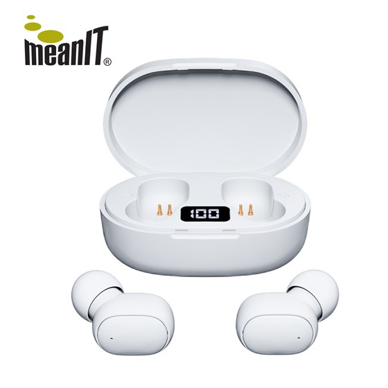 MEANIT BEŽIČNE STEREO SLUŠALICE TWS B60 BIJELE