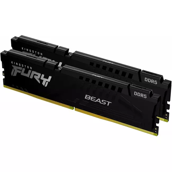 Memorija za PC, 16GB (2x 8GB) DDR5 5200 MT/s, Kingston Fury Beast, CL40, KF552C40BBK2-16