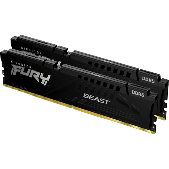 Memorija za PC, 16GB (2x 8GB) DDR5 5200 MT/s, Kingston Fury Beast, CL36, KF552C36BBEK2-16