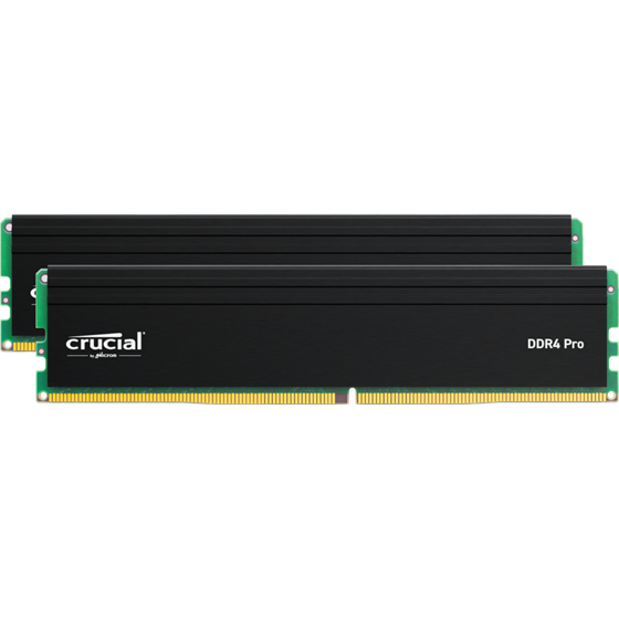 Memorija za PC, 64GB (2x 32GB) DDR4 3200MT/s, Crucial Pro, Black, CP2K32G4DFRA32A