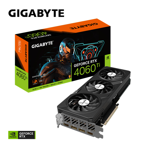 Grafička kartica Gigabyte, nVidia GeForce RTX 4060 TI Gaming OC 16G, 16GB  GDDR6,  2x HDMI, 2x DisplayPort