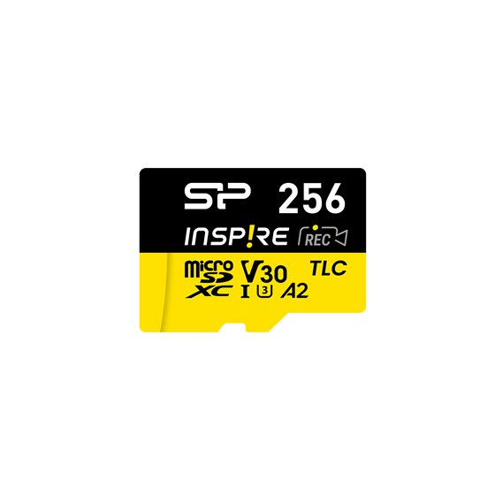 Memorija SD Micro Card, 256GB Silicon Power, A2 V30 UHS-I Inspire + adapter SD, SP256GBSTXLA2V1NSP